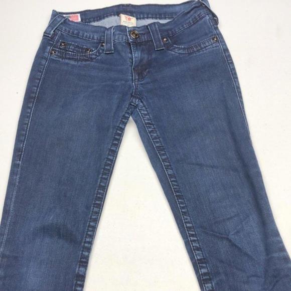 VINTAGE TRUE RELIGION CASEY SKINNY JEANS 27x28 MADE IN USA 🇺🇸 - Picture 2 of 12
